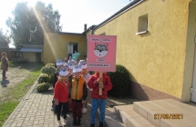 Dzieci z grupy V gotowe do wymarszu