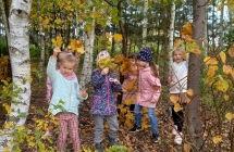 gr. V wycieczka do parku - robimy bukiety z jesiennych lisci