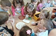 Dzieci sadza nasionka do doniczek