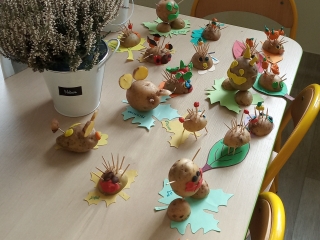 Rzezba z natury gr. IV Ludziki z kartofli