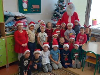 pamiatkowe zdjecie z Mikolajem