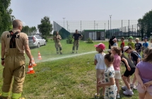 lanie wody ze strazakami