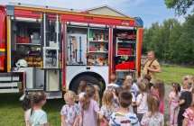 Spotkanie dzieci ze strazakami. Grupa IV