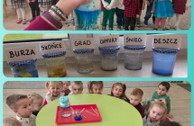 Sowki obserwuja jak powstaje deszcz